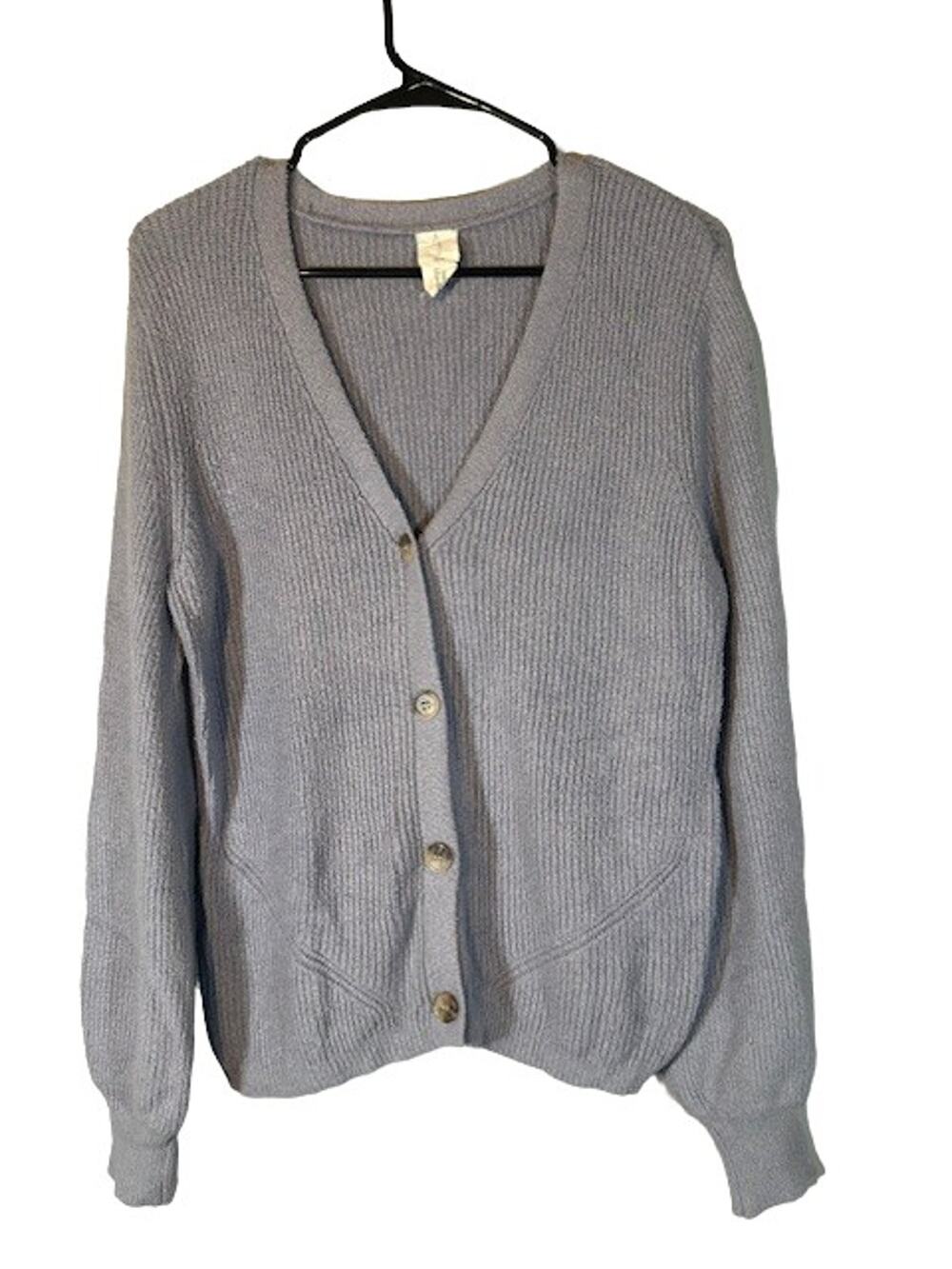 Joie Lilac Purple Button Front Long Sleeve Cardigan Knit Sweater Women Sz L